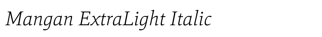 Mangan ExtraLight Italic